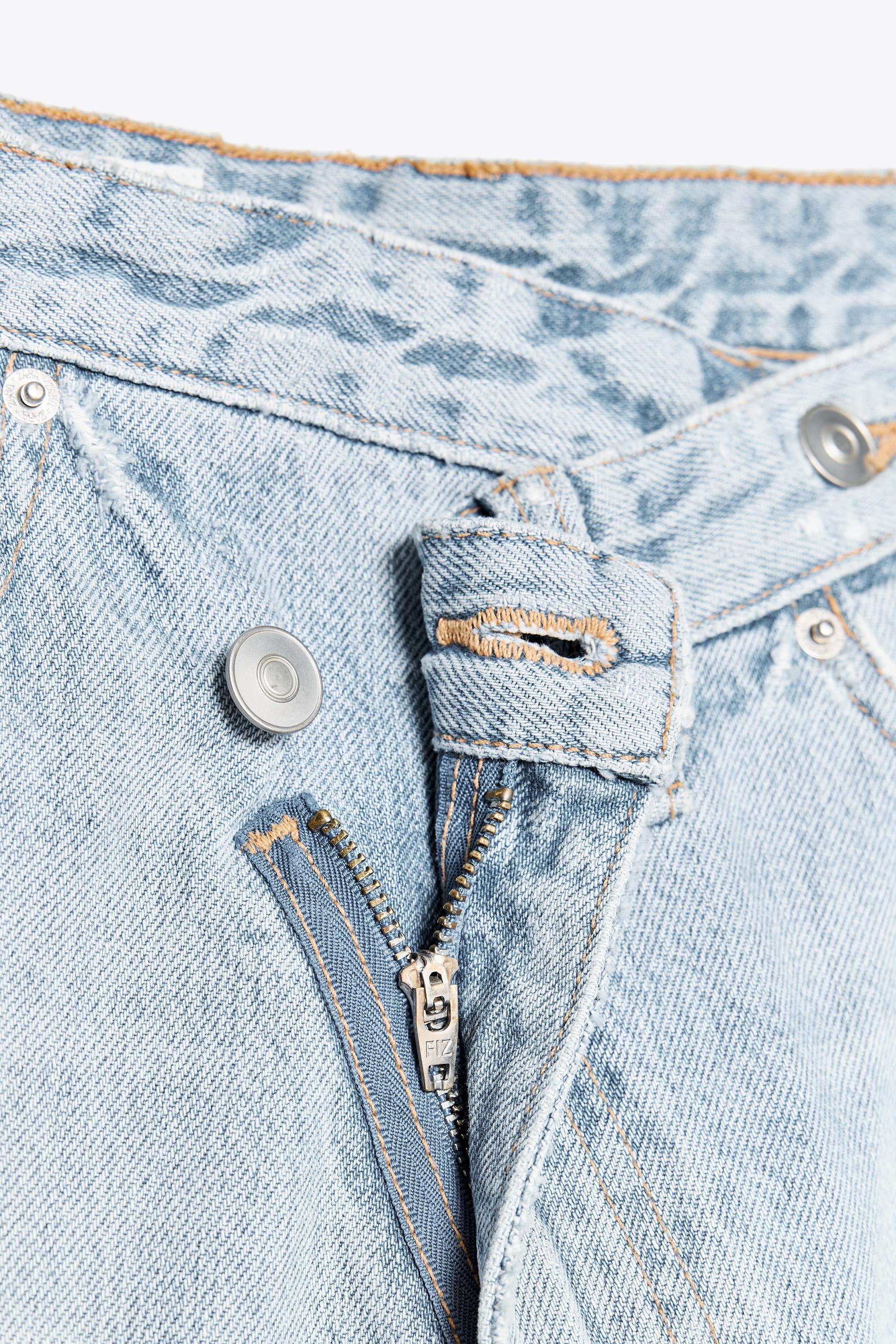 TRF HIGH-WAIST WIDE LEG CROSSOVER JEANS